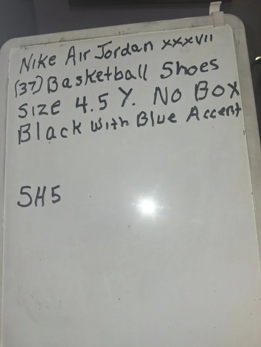 Nike Air Jordan XXXVII Basketball Shoes Black/Blue Size 4.5Y No Box*Sh5